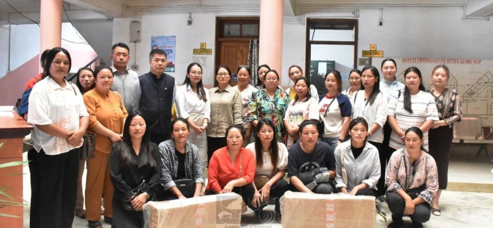 DC Kohima, B Henok Buchem with others during the toolkit handing over ceremony held at the DC Office, Kohima on June 20. (DIPR Photo)